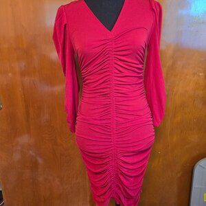 Michael Kors Runched red dress